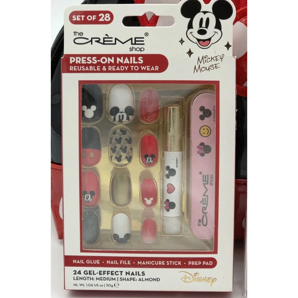 Crème Shop Minnie Mouse Makeup Bag Bundle w/Disney Creme Shop Accessories  #0235